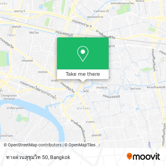 ทางด่วนสุขุมวิท 50 map