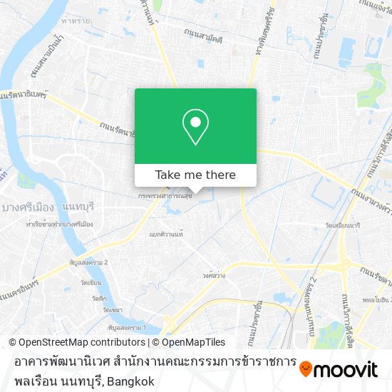 อาคารพัฒนานิเวศ สำนักงานคณะกรรมการข้าราชการพลเรือน นนทบุรี map
