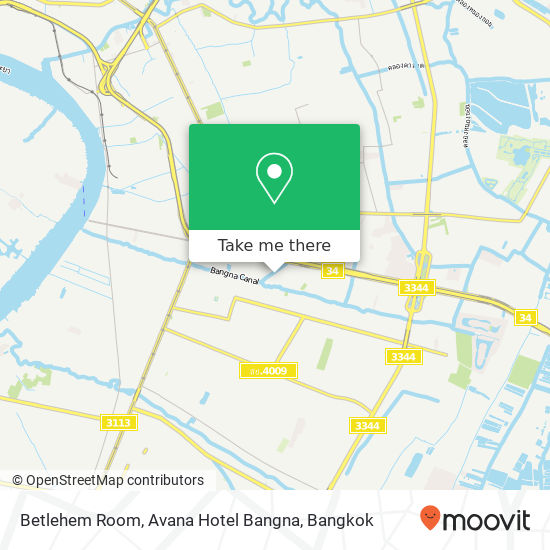 Betlehem Room, Avana Hotel Bangna map