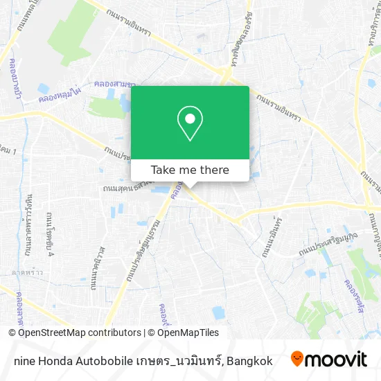 nine Honda Autobobile เกษตร_นวมินทร์ map