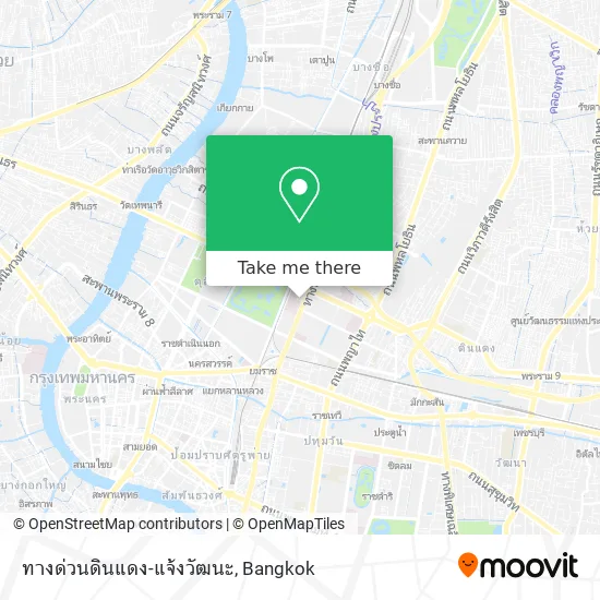 ทางด่วนดินแดง-แจ้งวัฒนะ map