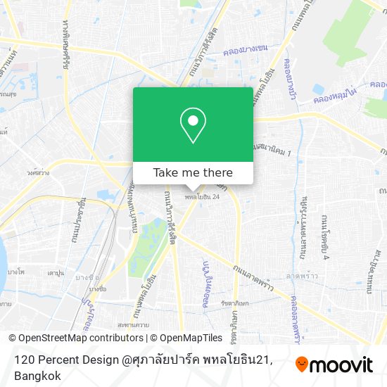 120 Percent Design @ศุภาลัยปาร์ค พหลโยธิน21 map