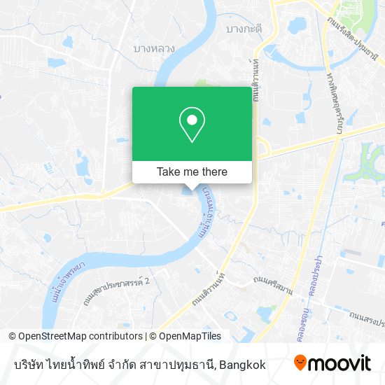 บริษัท ไทยน้ำทิพย์ จำกัด สาขาปทุมธานี map