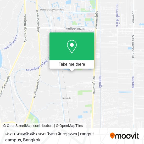 สนามแบตมินตัน มหาวิทยาลัยกรุงเทพ | rangsit campus map