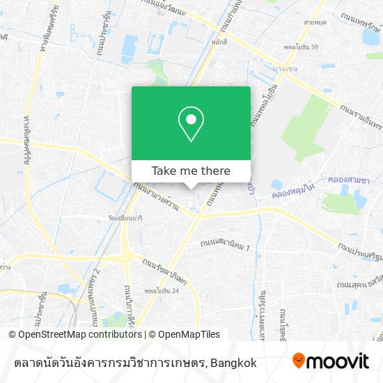 ตลาดนัดวันอังคารกรมวิชาการเกษตร map