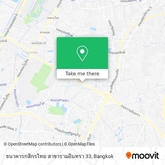 ธนาคารกสิกรไทย สาขารามอินทรา 33 map