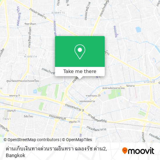 ด่านเก็บเงินทางด่วนรามอินทรา ฉลองรัช ด่าน2 map