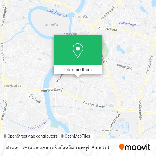 ศาลเยาวชนและครอบครัวจังหวัดนนทบุรี map