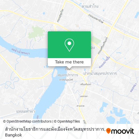 สำนักงานโยธาธิการและผังเมืองจังหวัดสมุทรปราการ map