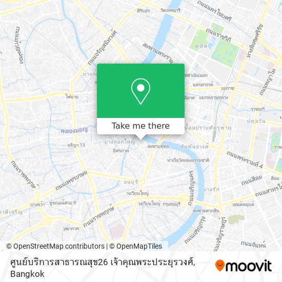 ศูนย์บริการสาธารณสุข26 เจ้าคุณพระประยุรวงศ์ map