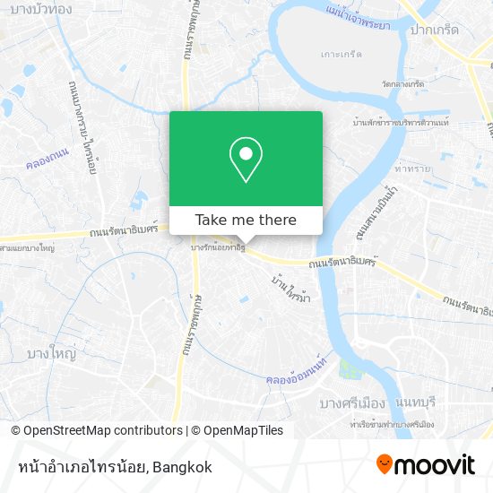 หน้าอำเภอไทรน้อย map