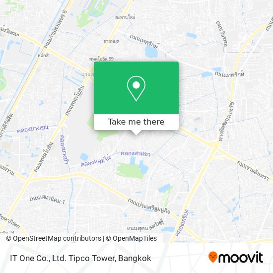 IT One Co., Ltd. Tipco Tower map