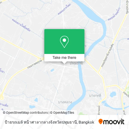 ป้ายรถเมล์ หน้าศาลากลางจังหวัดปทุมธานี map