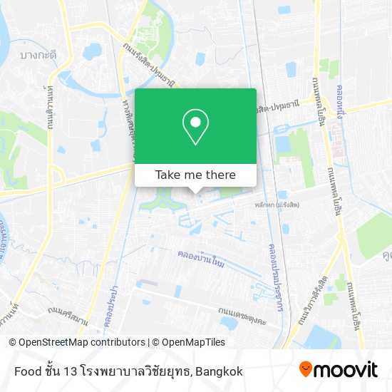 Food ชั้น 13 โรงพยาบาลวิชัยยุทธ map