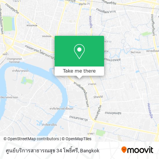 ศูนย์บริการสาธารณสุข 34 โพธิ์ศรี map