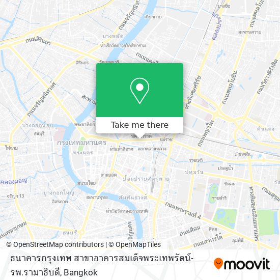 ธนาคารกรุงเทพ สาขาอาคารสมเด็จพระเทพรัตน์-รพ.รามาธิบดี map