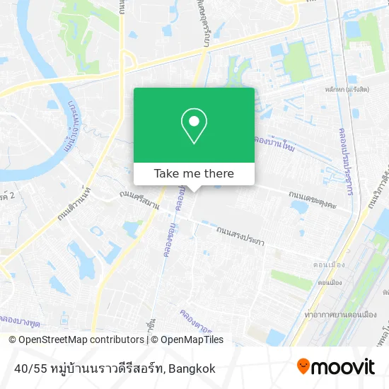 40/55 หมู่บ้านนราวดีรีสอร์ท map