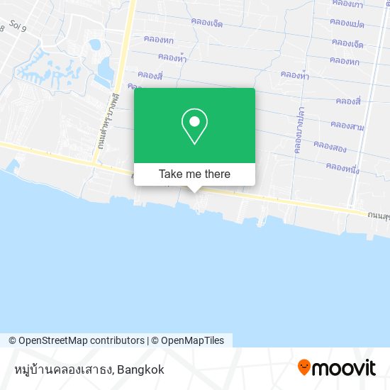 หมู่บ้านคลองเสาธง map