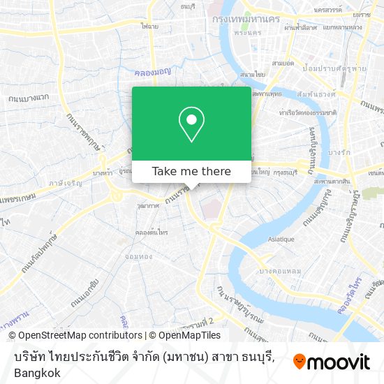 บริษัท ไทยประกันชีวิต จำกัด (มหาชน) สาขา ธนบุรี map