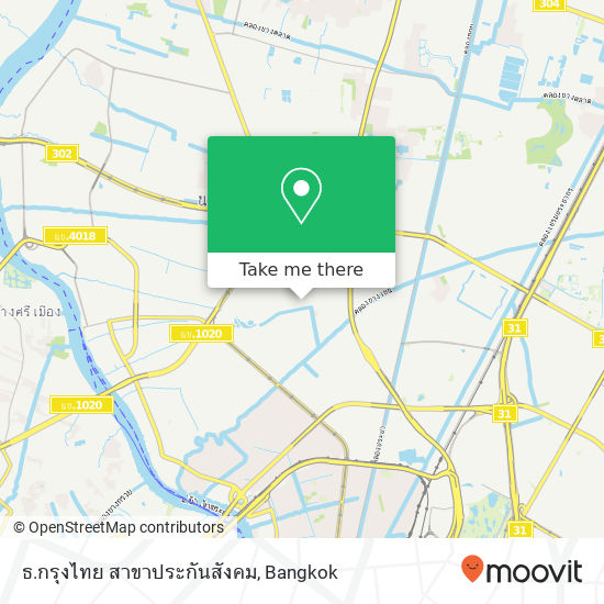 ธ.กรุงไทย สาขาประกันสังคม map