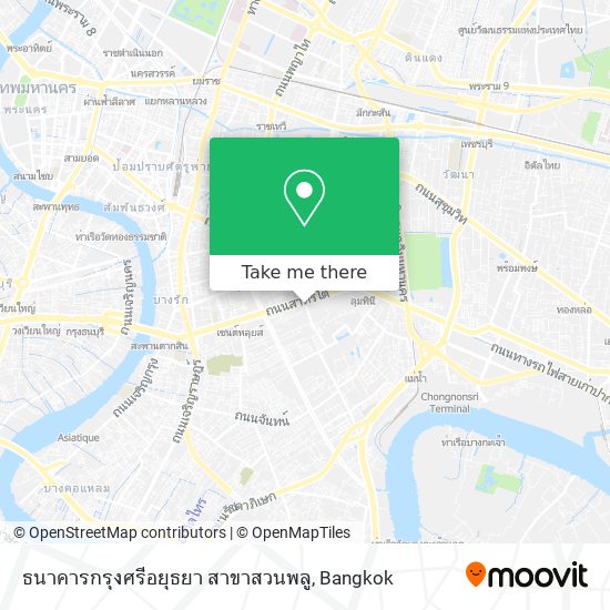 ธนาคารกรุงศรีอยุธยา สาขาสวนพลู map