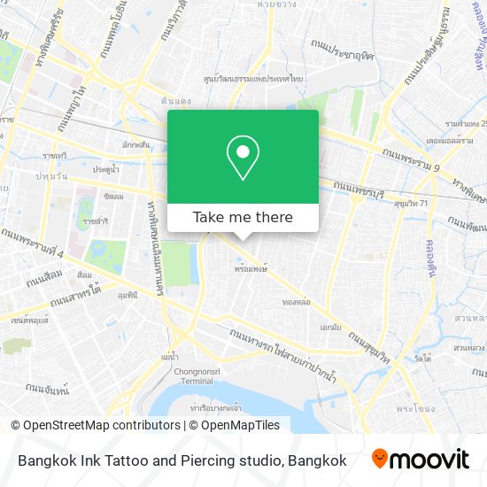 Bangkok Ink Tattoo and Piercing studio map
