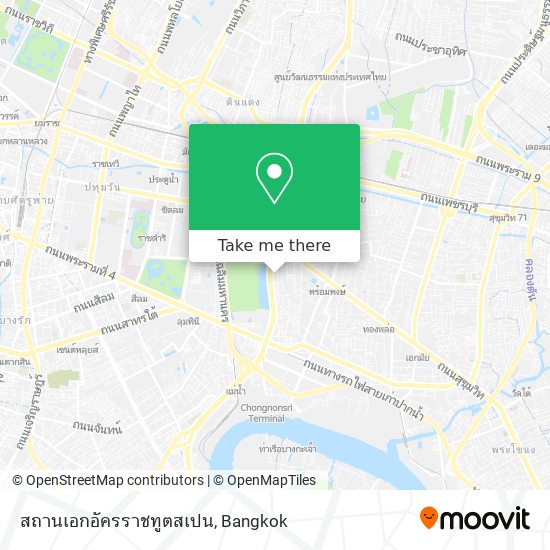 สถานเอกอัครราชทูตสเปน map