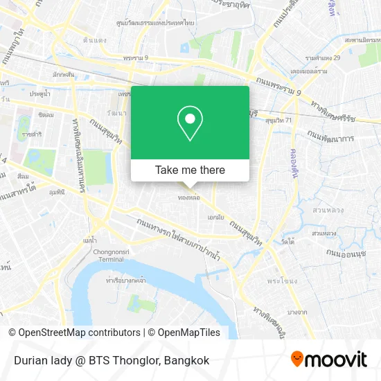 Durian lady @ BTS Thonglor map