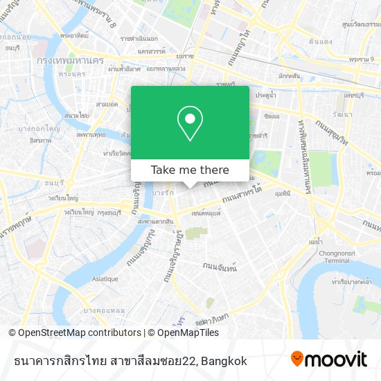 ธนาคารกสิกรไทย สาขาสีลมซอย22 map