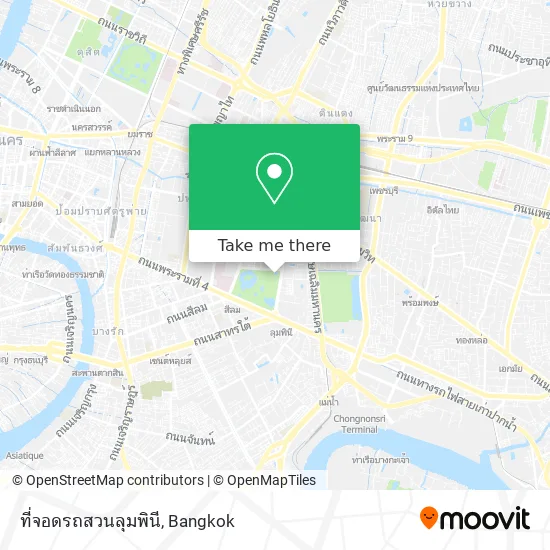 ที่จอดรถสวนลุมพินี map