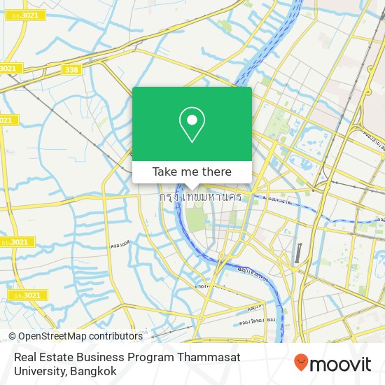 Real Estate Business Program Thammasat University map