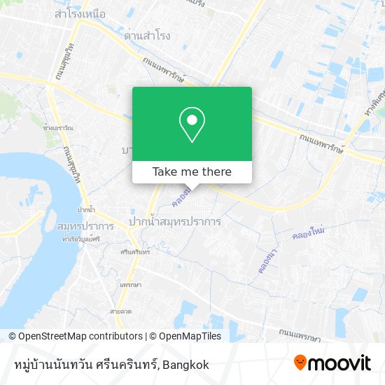 หมู่บ้านนันทวัน ศรีนครินทร์ map