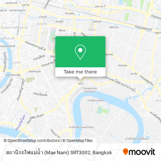 สถานีรถไฟแม่น้ำ (Mae Nam) SRT3002 map