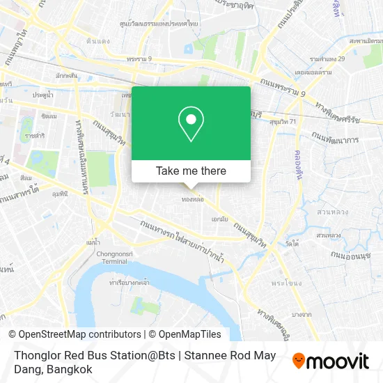 Thonglor Red Bus Station@Bts | Stannee Rod May Dang map