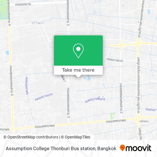 Assumption College Thonburi Bus station map