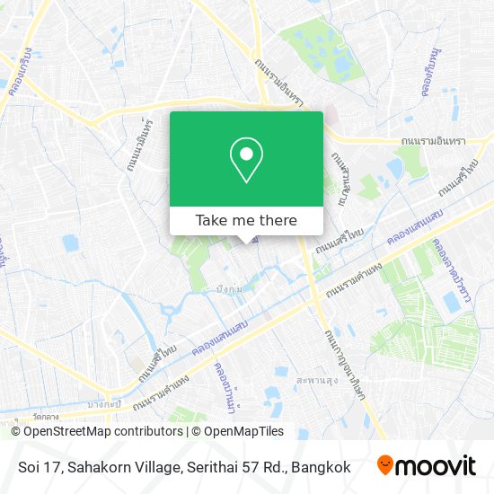 Soi 17, Sahakorn Village, Serithai 57 Rd. map