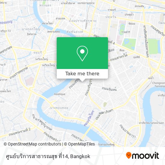 ศูนย์บริการสาธารณสุข ที่14 map