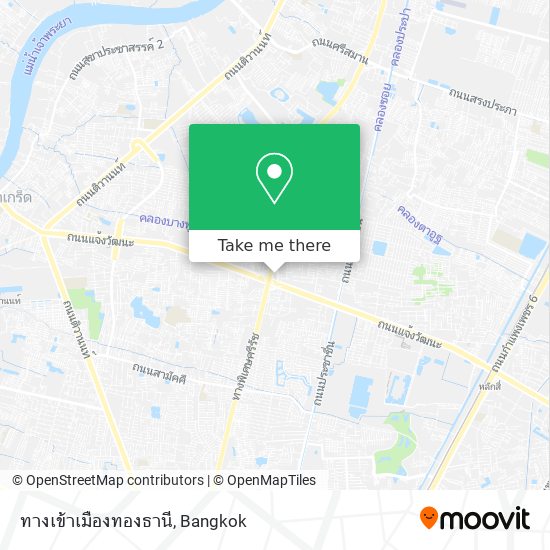 ทางเข้าเมืองทองธานี map