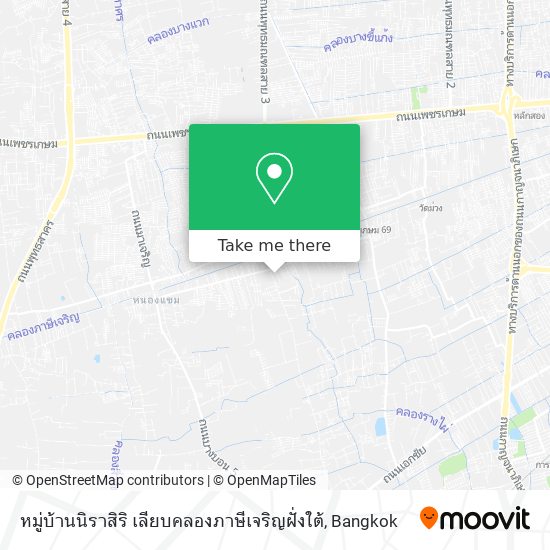 หมู่บ้านนิราสิริ เลียบคลองภาษีเจริญฝั่งใต้ map