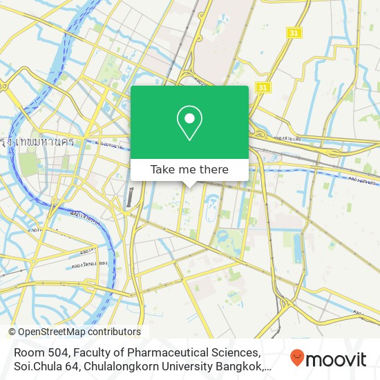 Room 504, Faculty of Pharmaceutical Sciences, Soi.Chula 64, Chulalongkorn University Bangkok, Bangk map