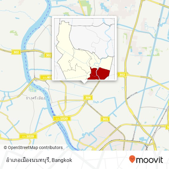 อำเภอเมืองนนทบุรี map