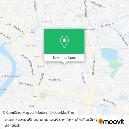 คณะกรุงเทพคริสตศาสนศาสตร์ มหาวิทยาลัยคริสเตียน map