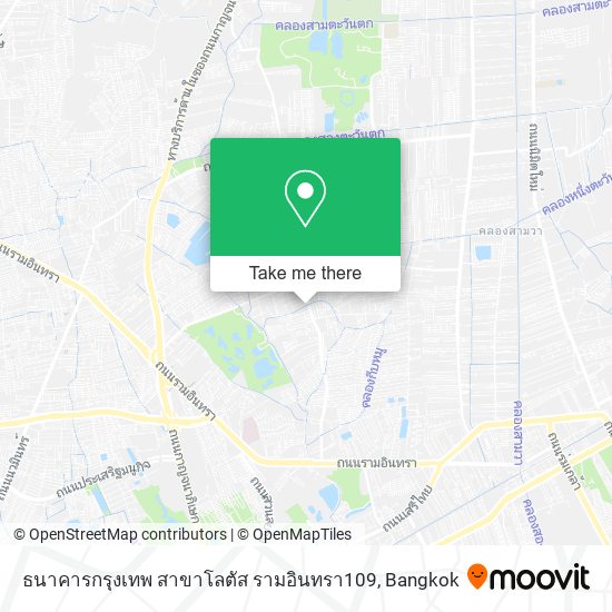 ธนาคารกรุงเทพ สาขาโลตัส รามอินทรา109 map