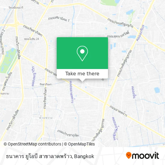ธนาคาร ยูโอบี สาขาลาดพร้าว map