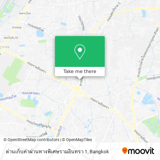 ด่านเก็บค่าผ่านทางพิเศษรามอินทรา 1 map