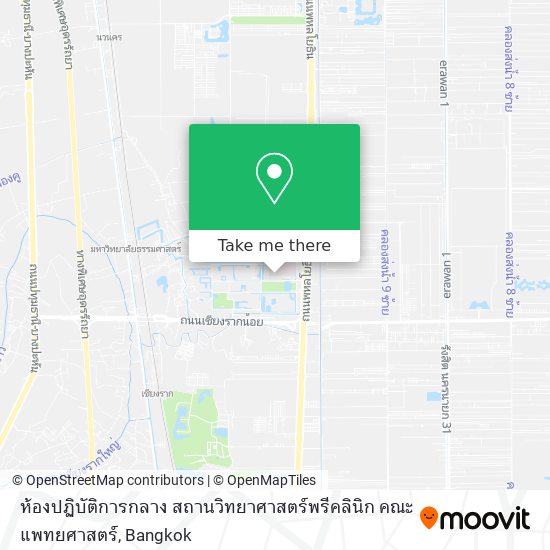 ห้องปฏิบัติการกลาง สถานวิทยาศาสตร์พรีคลินิก คณะแพทยศาสตร์ map