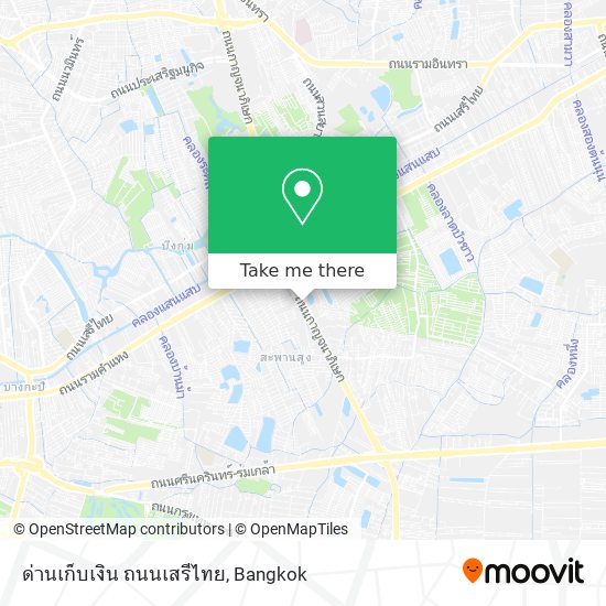 ด่านเก็บเงิน ถนนเสรีไทย map