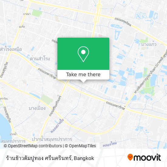 ร้านข้าวต้มปูทอง ศรีนครินทร์ map