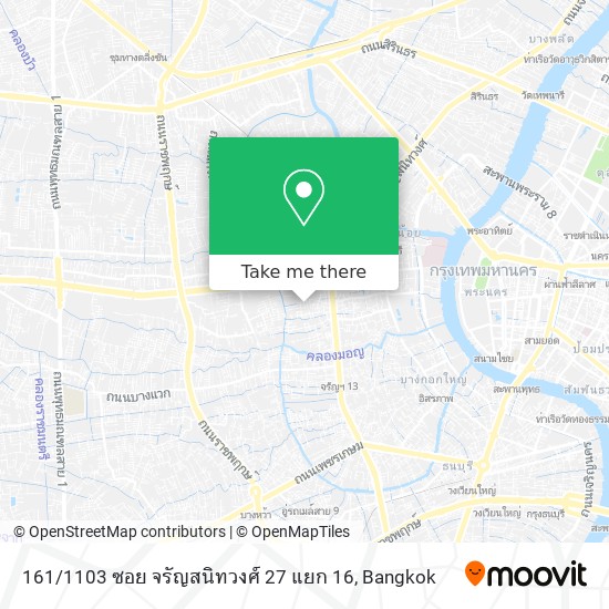 161 / 1103 ซอย จรัญสนิทวงศ์ 27 แยก 16 map