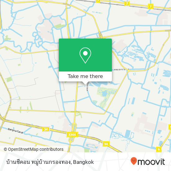 บ้านซีคอน หมู่บ้านกรองทอง map